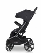 easyGO Carucior pentru copii gemeni Echo 2 in 1 omologat EN1888 Pliabil cu Landouri textile copertine independente reglabile si detasabile suspensii spatar reglabil cu 2 huse de picioruse incluse Ebony Black