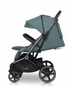 easyGO Carucior pentru copii gemeni Echo 2 in 1 omologat EN1888 Pliabil cu Landouri textile copertine independente reglabile si detasabile suspensii spatar reglabil cu 2 huse de picioruse incluse Sage Green