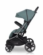 easyGO Carucior pentru copii gemeni Echo 2 in 1 omologat EN1888 Pliabil cu Landouri textile copertine independente reglabile si detasabile suspensii spatar reglabil cu 2 huse de picioruse incluse Sage Green