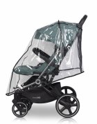 easyGO Carucior pentru copii gemeni Echo 2 in 1 omologat EN1888 Pliabil cu Landouri textile copertine independente reglabile si detasabile suspensii spatar reglabil cu 2 huse de picioruse incluse Sage Green