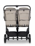 easyGO Carucior pentru copii gemeni Echo 2 in 1 omologat EN1888 Pliabil cu Landouri textile copertine independente reglabile si detasabile suspensii spatar reglabil cu 2 huse de picioruse incluse Savana Beige
