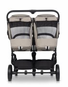 easyGO Carucior pentru copii gemeni Echo 2 in 1 omologat EN1888 Pliabil cu Landouri textile copertine independente reglabile si detasabile suspensii spatar reglabil cu 2 huse de picioruse incluse Savana Beige