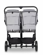 easyGO Carucior pentru gemeni Echo ultrapliabil cu suspensii spatar si suport picioare reglabile usor si manevrabil omologat EN1888 accesorii incluse Cloud Gray