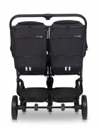 easyGO Carucior pentru gemeni Echo ultrapliabil cu suspensii spatar si suport picioare reglabile usor si manevrabil omologat EN1888 accesorii incluse Ebony Black