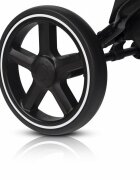 easyGO Carucior pentru gemeni Echo ultrapliabil cu suspensii spatar si suport picioare reglabile usor si manevrabil omologat EN1888 accesorii incluse Ebony Black