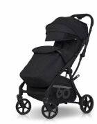 easyGO Carucior sport pentru copii dual fold Faro certificat pana la 22 kg accesorii si geanta transport incluse Ebony Black