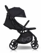 easyGO Carucior sport pentru copii dual fold Faro certificat pana la 22 kg accesorii si geanta transport incluse Ebony Black
