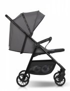 easyGO Carucior sport pliabil cu o singura mana Simple Cloudy Gray copertina XXL husa picioruse suspensii pana la 22 kg