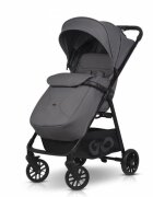 easyGO Carucior sport pliabil cu o singura mana Simple Cloudy Gray copertina XXL husa picioruse suspensii pana la 22 kg