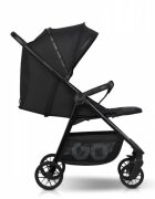 easyGO Carucior sport pliabil cu o singura mana Simple Ebony Black copertina XXL husa picioruse suspensii pana la 22 kg