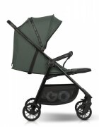 easyGO Carucior sport pliabil cu o singura mana Simple Sage Green copertina XXL husa picioruse suspensii pana la 22 kg