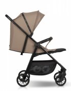 easyGO Carucior sport pliabil cu o singura mana Simple Savana Beige copertina XXL husa picioruse suspensii pana la 22 kg