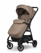 easyGO Carucior sport pliabil cu o singura mana Simple Savana Beige copertina XXL husa picioruse suspensii pana la 22 kg
