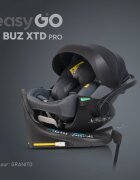 easyGO Set scoica auto reclinabila si baza isofix rotativa Buz XTD Pro Granito i-Size omologat R129 pentru copii de 40-87 cm