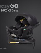 easyGO Set scoica auto reclinabila si baza isofix rotativa Buz XTD Pro Ink i-Size omologat R129 pentru copii de 40-87 cm