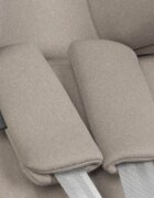easyGO Set scoica auto si baza isofix rotativa Buz Pro i-Size omologat R129 cu tetiera reglabila in inaltime copertina ajustabila pentru copii intre 40-87 cm sau 0-13 kg Taupe