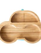 Eco Rascals Farfurie din bambus Masinuta roz
