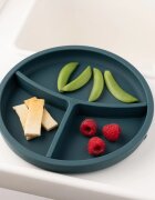 Eco Rascals Farfurie din silicon cu separator teal Ecorascals