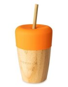Eco Rascals Pahar din bambus mare 240 ml portocaliu