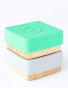 Eco Rascals Set 2 caserole pentru gustari din bambus verde si gri