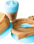 Eco Rascals Set cadou din bambus Melc albastru Ecorascals
