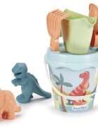Ecoiffier Set galeata dino cu 2 forme de nisip 17 cm