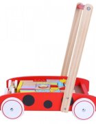 Ecotoys Antemergator din lemn + 40 de cuburi 2112 Buburuza