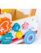 Ecotoys Antemergator educational din lemn 2 in 1 Ambulanta HM015524
