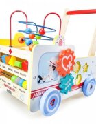 Ecotoys Antemergator educational din lemn 2 in 1 Ambulanta HM015524