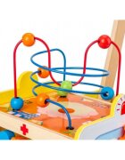 Ecotoys Antemergator educational din lemn 2 in 1 Ambulanta HM015524