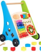 Ecotoys Antemergator educational din lemn cu tambal si blocuri TL00011