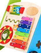 Ecotoys Antemergator educational din lemn cu tambal si blocuri TL00011