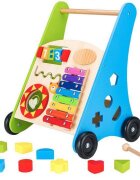 Ecotoys Antemergator educational din lemn cu tambal si blocuri TL00011
