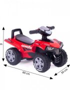 Ecotoys Atv pentru copii fara pedale Goodyear 551-G Rosu volan interactiv cu sunete spatiu de depozitare greutate admisa 25 kg