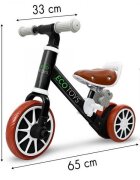 Ecotoys Bicicleta copii cu pedale detasabile LC-V1307 negru scaun ajustabil de la 29-33 cm roti din spuma EVA de la 2 ani pana la 20 kg