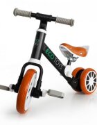 Ecotoys Bicicleta copii cu pedale detasabile LC-V1307 negru scaun ajustabil de la 29-33 cm roti din spuma EVA de la 2 ani pana la 20 kg