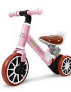 Ecotoys Bicicleta copii cu pedale detasabile LC-V1307 roz scaun ajustabil de la 29-33 cm roti din spuma EVA de la 2 ani pana la 20 kg