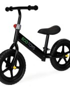 Ecotoys Bicicleta copii fara pedale JM 763 Negru cu roti din spuma eva scaun reglabil pe inaltime 28-38 cm de la sol la sa de la 3 ani