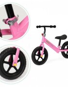 Ecotoys Bicicleta copii fara pedale JM 763 Roz cu roti din spuma eva scaun reglabil pe inaltime 28-38 cm de la sol la sa de la 3 ani