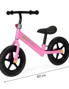 Ecotoys Bicicleta copii fara pedale JM 763 Roz cu roti din spuma eva scaun reglabil pe inaltime 28-38 cm de la sol la sa de la 3 ani