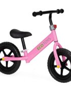 Ecotoys Bicicleta copii fara pedale JM 763 Roz cu roti din spuma eva scaun reglabil pe inaltime 28-38 cm de la sol la sa de la 3 ani
