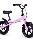 Ecotoys Bicicleta fara pedale cu frana de mana si roti din spuma Eva roz