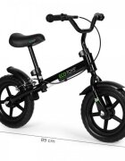 Ecotoys Bicicleta fara pedale cu frana de mana si roti din spuma Eva YM-BB-3 negru