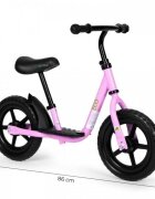 Ecotoys Bicicleta fara pedale EVA JT-BB-05 cu platforma si roti din spuma roz