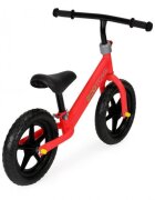 Ecotoys Bicicleta fara pedale JM 763 Rosu cu roti din spuma eva scaun reglabil pe inaltime 28-38 cm de la sol la sa recomandata copiilor incepand cu varsta de 3 ani