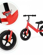 Ecotoys Bicicleta fara pedale JM 763 Rosu cu roti din spuma eva scaun reglabil pe inaltime 28-38 cm de la sol la sa recomandata copiilor incepand cu varsta de 3 ani