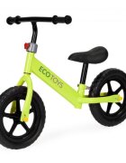 Ecotoys Bicicleta fara pedale JM 763 Verde cu roti din spuma eva scaun reglabil pe inaltime 28-38 cm de la sol la sa recomandata copiilor incepand cu varsta de 3 ani