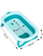 Ecotoys Cadita de baie cu dop de scurgere HA-B37 Albastru