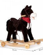 Ecotoys Calut balansoar cu roti si sunete XL-106W ciocolatiu