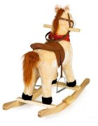 Ecotoys Calut balansoar cu sunete si coada in miscare XL-106 bej